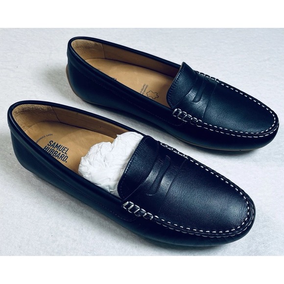 Samuel Hubbard Loafer 9 - 9.5 Women's Driver Free Spirit Navy Leather - Picture 1 of 16